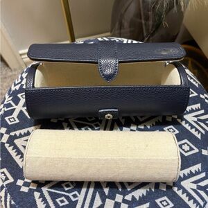 Mark & Graham Navy Travel Watch and Bracelet Organizer - Flawed